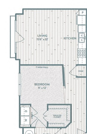 1 bedroom 1 bathroom Paris Floor Plan 1 bedroom 1 bathroom Paris Floor Plan at Century Lake Highlands, Dallas, TX